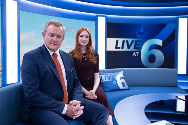 Hugh Bonneville and Karen Gillan in Douglas Is Cancelled